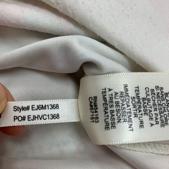 Eliza J Shift Dress Womens 8 Short Sleeve Floral Stripe Back Zip Lined Stretch - Picture 13 of 15